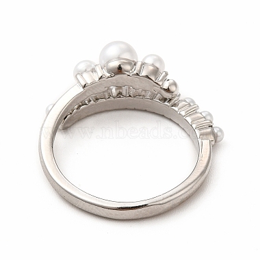 Пластиковое кольцо-манжета с имитацией жемчуга(RJEW-F142-04P)-3