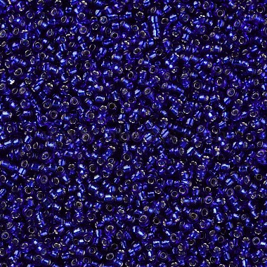 Perles de rocaille rondes en verre transparent bleu nuit 11/0 grade a(X-SEED-Q007-F44)-2