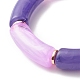 Bracelets extensibles en perles de tube acrylique(BJEW-JB07762-03)-5