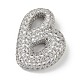 Rack Plating Brass Micro Pave Clear Cubic Zirconia Pendants(ZIRC-U002-P-B)-1