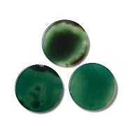 Natural Green Onyx Agate Cabochons, Flat Round, 50x4~5mm(G-A213-06)