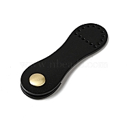 Semi-circle Cowhide Leather Sew on Purse Clasps, Brass Snap Button Bag Mouth Buckle, Suitcase Bag Anti-Theft Parts, Black, 9.1x2.85x0.95cm, Hole: 1.6mm(FIND-D027-02E)