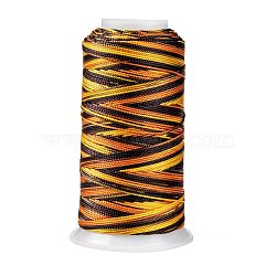 Segment Dyed Round Polyester Sewing Thread, for Hand & Machine Sewing, Tassel Embroidery, Gold, 3-Ply 0.2mm, about 1000m/roll(OCOR-Z001-A-08)