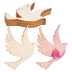 Unfinished Wooden Pieces, Wood Cutouts, Pigeon Pattern, 13x11x0.23cm(WOOD-WH0002-32H)