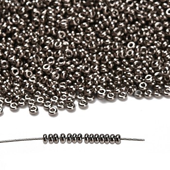 TOHO 6/0 Demi Round Beads, Japanese Seed Beads, Nickel Plating, (711) Tarnished Silver Metallic, 4x1.9mm, Hole: 1.5mm, about 13500pcs/pound(450g)