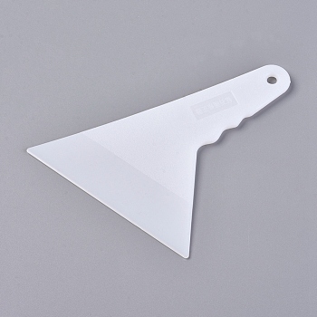 Plastic Scraper Tool, Triangle, Vinyl Wrap Squeegee Applicator Tool, White, 140x100x4mm