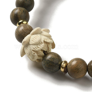 деревянный шарик браслеты(BJEW-B080-33)-2
