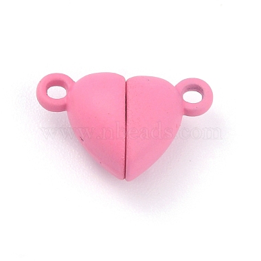 Pink Heart Alloy Magnetic Clasps