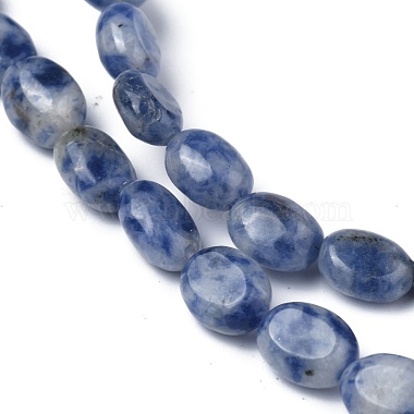 Натуральные голубые пятна нитей яшмы(G-Z006-A01)-2
