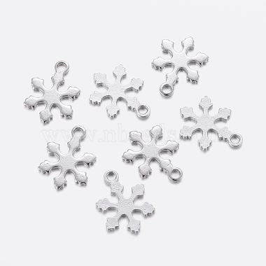 Stainless Steel Color Snowflake Stainless Steel Charms
