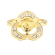 Brass Micro Pave Cubic Zirconia Adjustable Ring Components(KK-CBAC351-02G)-1