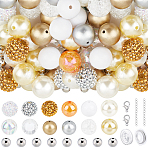 DIY Bracelets Jewelry Making Kit, Including Round Plastic & Acrylic & Resin Rhinestone Beads, Mixed Color, 8~53x0.45~20mm, Hole: 1.6~3mm(DIY-SC0026-10A)