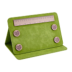 Imitation Leather Paper Holder Boards, with Wooden Magnet, Yellow Green, 260x175x14mm(DIY-WH0622-604B)