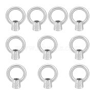 10Pcs 304 Stainless Steel Lifting Eye Nuts, Stainless Steel Color, 33x26x11.5mm, Hole: 5mm, Inner Diameter: 15mm(FIND-UN0001-75B)