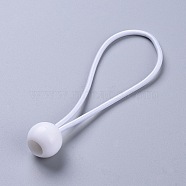 Ball Bungee, Tie Down Cords, for Tarp, Canopy Shelter, Wall Pipe, White, 155x3.5mm, Ball: 27x24mm(OCOR-WH0052-32B-02)