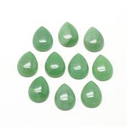Natural Green Aventurine Cabochons, teardrop, 17~18x12~13x5mm(G-R417-13x18-43)