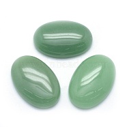 Natural Green Aventurine Cabochons, Oval, 30x20x7~7.5mm(G-P393-H02)