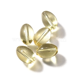 K9 Glass, Imitation Austrian Crystal Beads, Oval, Lemon Chiffon, 11x8mm, Hole: 1.8mm(GLAA-R004-01B)