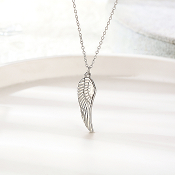 Stylish Stainless Steel Angel Wing Pendant for Women's Daily Wear