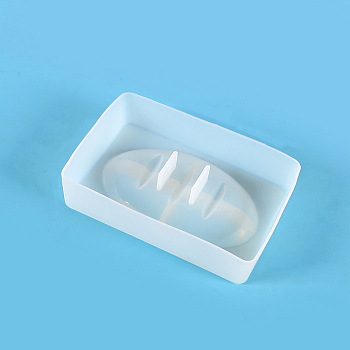 DIY Silicone Soap Holder Molds, Resin Casting Molds, Clay Craft Mold Tools, White, Rectangle, 125x95x25mm