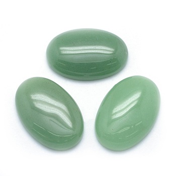 Natural Green Aventurine Cabochons, Oval, 30x20x7~7.5mm