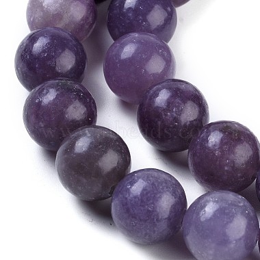 Натуральный лепидолит / пурпурный слюдяный камень бисер пряди(G-E545-01B)-3