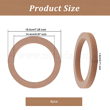 MDF Wooden Spacer Ring for Car Speaker(AJEW-WH0304-15)-2