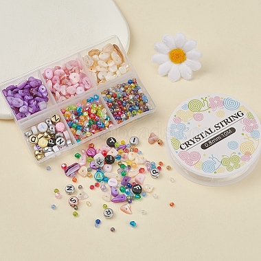 Natural Shell Chip Beads Kit DIY Bracelet Making Kit(DIY-YW0004-74)-7