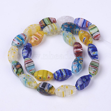 Handmade Millefiori Glass Beads Strands(M-LK01)-3