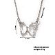 Brass Rhinestone Butterfly Pendant Necklaces for Women(LS1858-3)-1