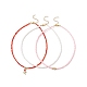 Ensemble de colliers en perles de verre et coeur en laiton 3pcs 3 styles(NJEW-JN03965)-1