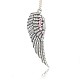 Antique Silver Plated Alloy Wing Big Pendants(X-ALRI-N019-05)-1