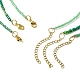 3шт. 3 ожерелья с подвесками из сплава эмали и цепочками из стеклянных бусин(NJEW-JN04456)-4