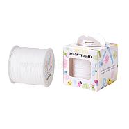 Nylon Thread, White, 0.8mm, about 98.43yards/roll(90m/roll)(NWIR-JP0009-0.8-800)