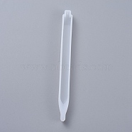 Pen Epoxy Resin Silicone Molds, Ballpoint Pens Casting Molds, for DIY Candle Pen Making Crafts, White, 149x13x12mm(X-DIY-D049-16)