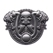 Punk Style Safety Brooch Pin, Zinc Alloy Badge for Suit Shirt Collar, Men/Women, Skull, 36x45mm(JEWB-PW0002-11B)
