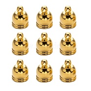 Brass Cord Ends, Golden, 10x8mm, Hole: 1mm, Inner Diameter: 7mm(KK-D217-10x8-G)