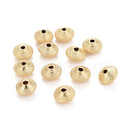 Eco-Friendly Brass Beads, Long-Lasting Plated, Lead Free & Cadmium Free, Bicone, Real 24K Gold Plated, 7.5x4mm, Hole: 1.5mm(KK-M225-21G-B)