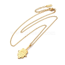304 Stainless Steel Pandant Necklace for Men Women, Golden, Eye, 20.20 inch(51.3cm)(NJEW-O126-02G-02)