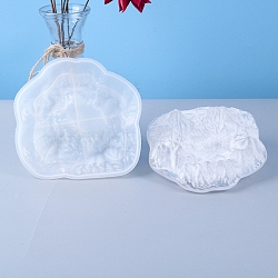 DIY Silicone Ashtray Molds, Resin Casting Molds, For UV Resin, Epoxy Resin Jewelry Making, Snow Mountain, White, 176x175x53mm, Inner Diameter: 164x165mm(DIY-Z012-02)