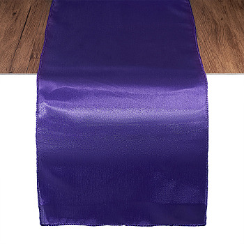 Solid Color Polyester Table Runner, for Dining Table, Rectangle, Purple, 2750x285x0.3mm