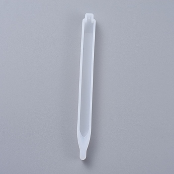 Pen Epoxy Resin Silicone Molds, Ballpoint Pens Casting Molds, for DIY Candle Pen Making Crafts, White, 149x13x12mm