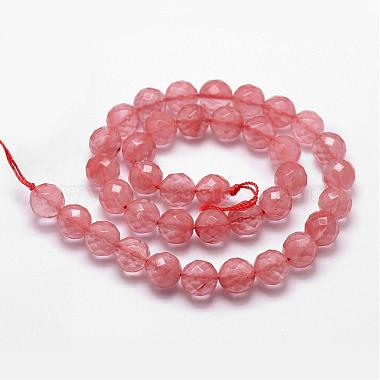Cherry Quartz Glass Beads Strands(G-D840-43-6mm)-2