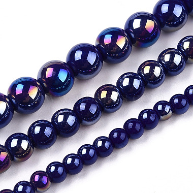 Electroplate Opaque Glass Beads Strands(GLAA-T032-P4mm-AB03)-4