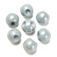 Opaque Acrylic Beads, Round Ball Bead, Top Drilled, Aqua, 19x19x19mm, Hole: 3mm(OACR-G012-01I)