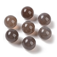 Natural Grey Agate No Hole Sphere Beads, Round, 14mm(G-K353-04C-06)