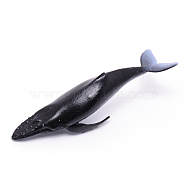Plastic Artificial Tropical Whale Shape Toys, Assorted Sea Animals Toys, for Kids, Black, 88x27x23mm(AJEW-WH0168-67)