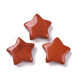 Natural Red Jasper Beads, No Hole, Star, 28.5x30x10mm(G-P469-12B-01)