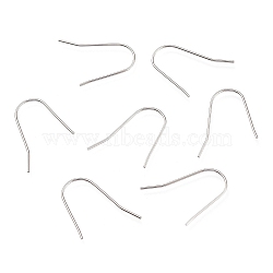 Tarnish Resistant 201 Stainless Steel Earring Hooks. Ear Wire, Stainless Steel Color, 21x13mm, 22 Gauge, Pin: 0.6mm(STAS-O137-25P-A)