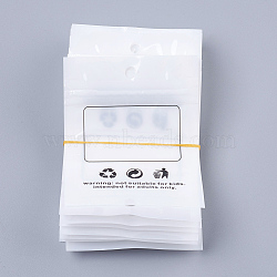 Rectangle Plastic Bags, Clear, 9x7cm(PE-X0002-02)